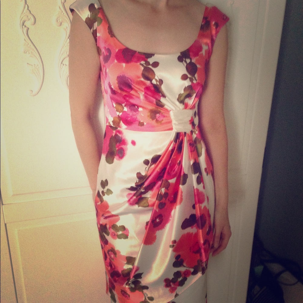 Festive Floral Party Dress